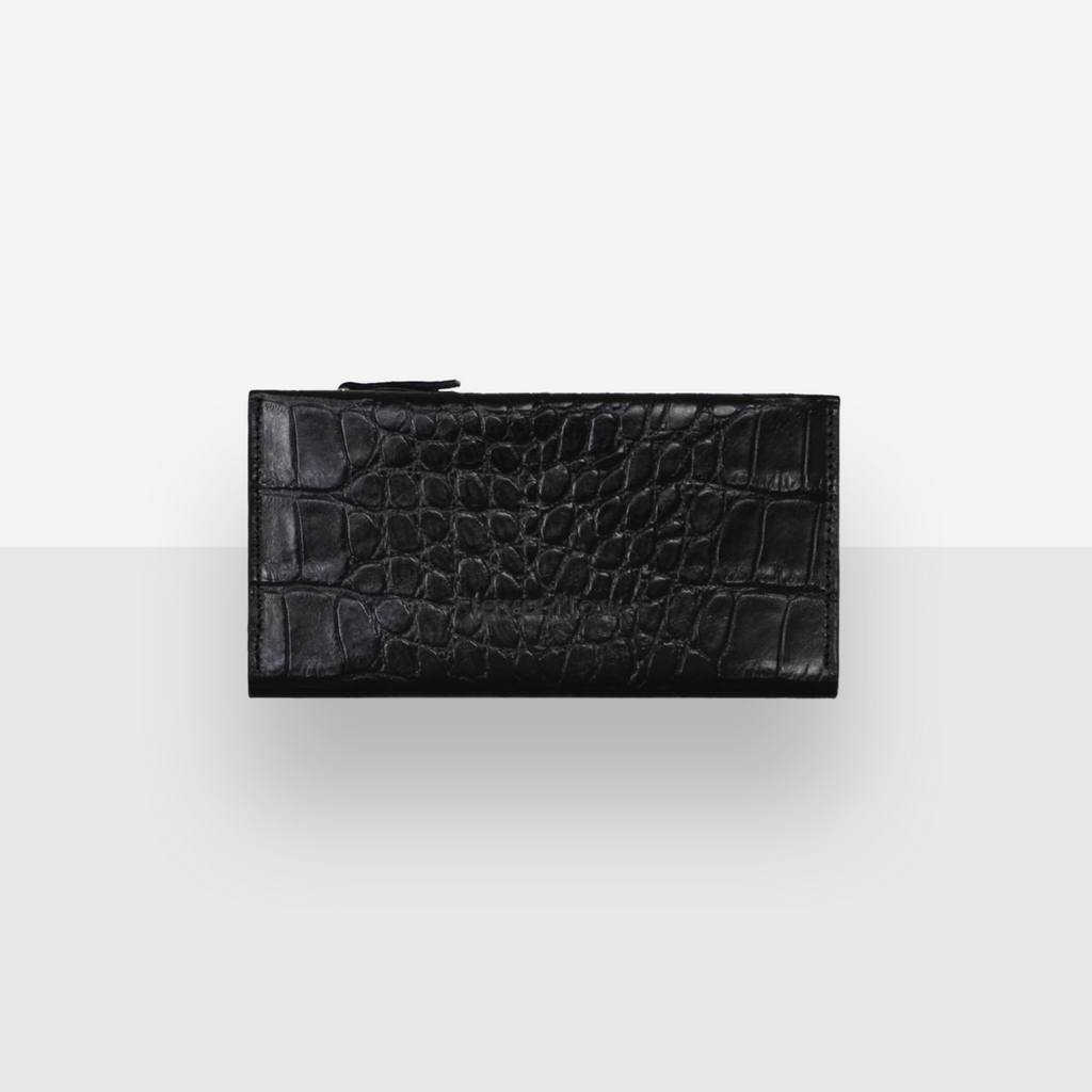Classic Leather Wallet TAAL - Black Croco