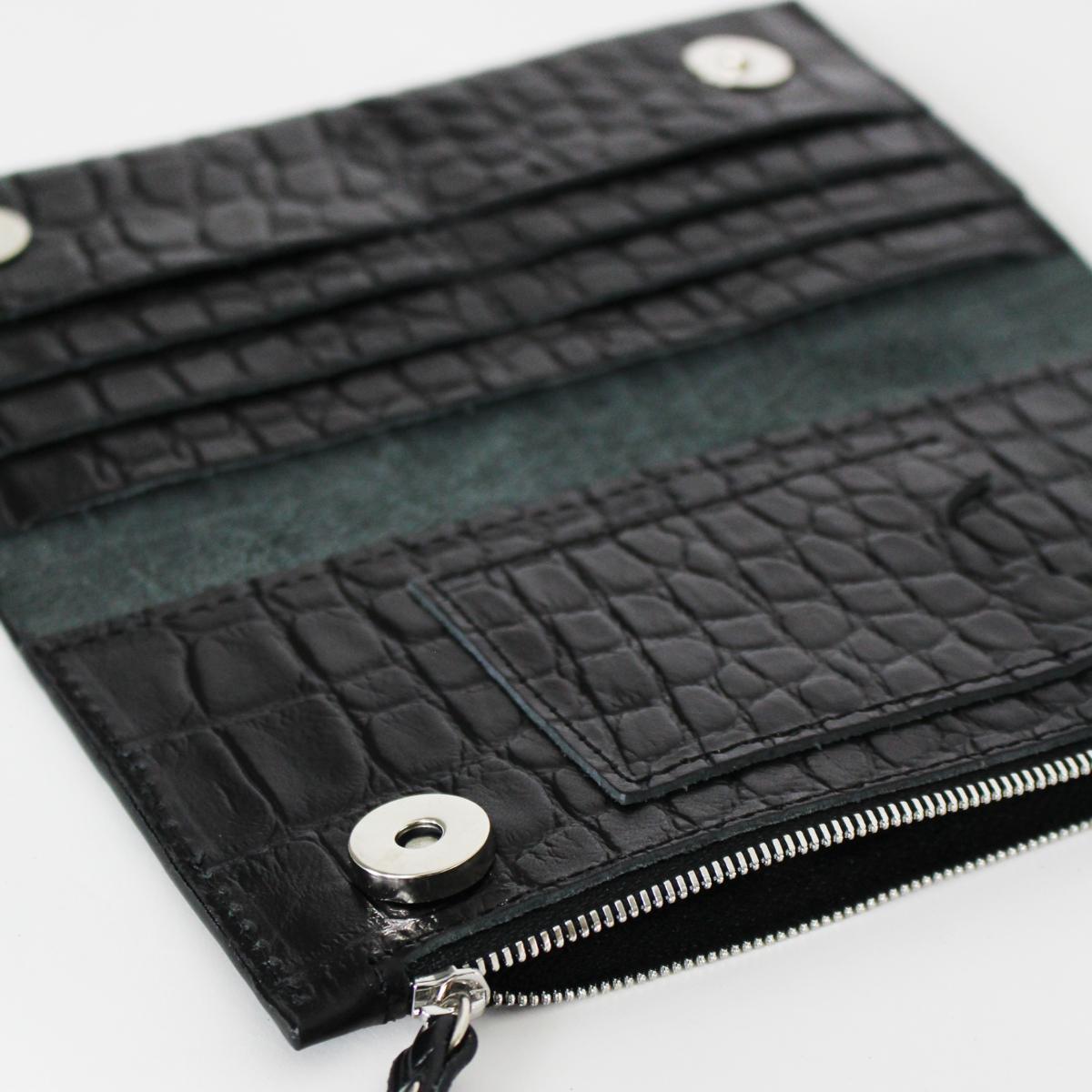 Classic Leather Wallet TAAL - Black Croco