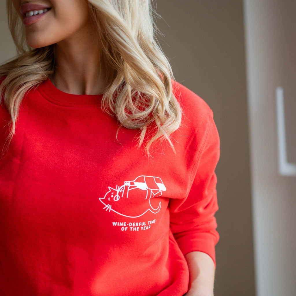 Wine-derful Time of a Year Oversized Sweatshirt